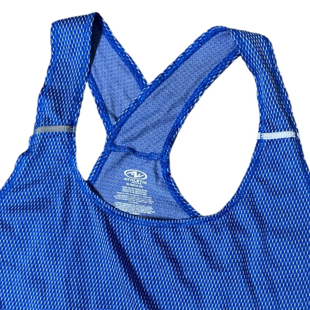 Athletic Works Women Tank Top Size XL 16-18 Royal Blue Exercise Shirt Racerback - Picture 4 of 6